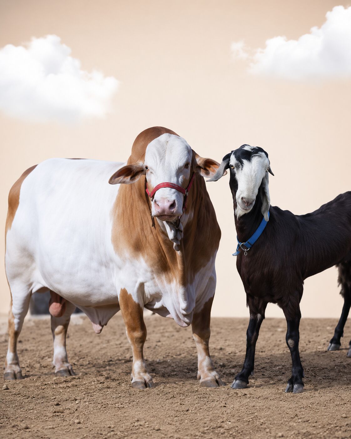 Premium bull and goat at Al-Barakah Farm